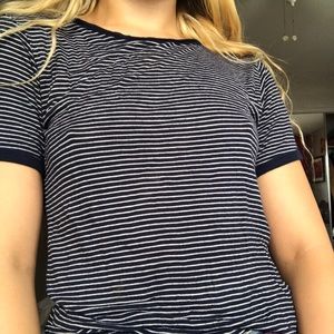 Brandy Melville navy striped top!